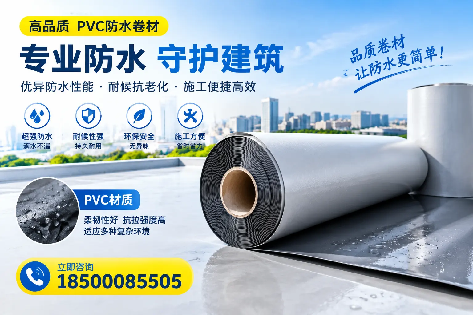 PVC防水卷材的安全性分析,孝感居民需了解的知识