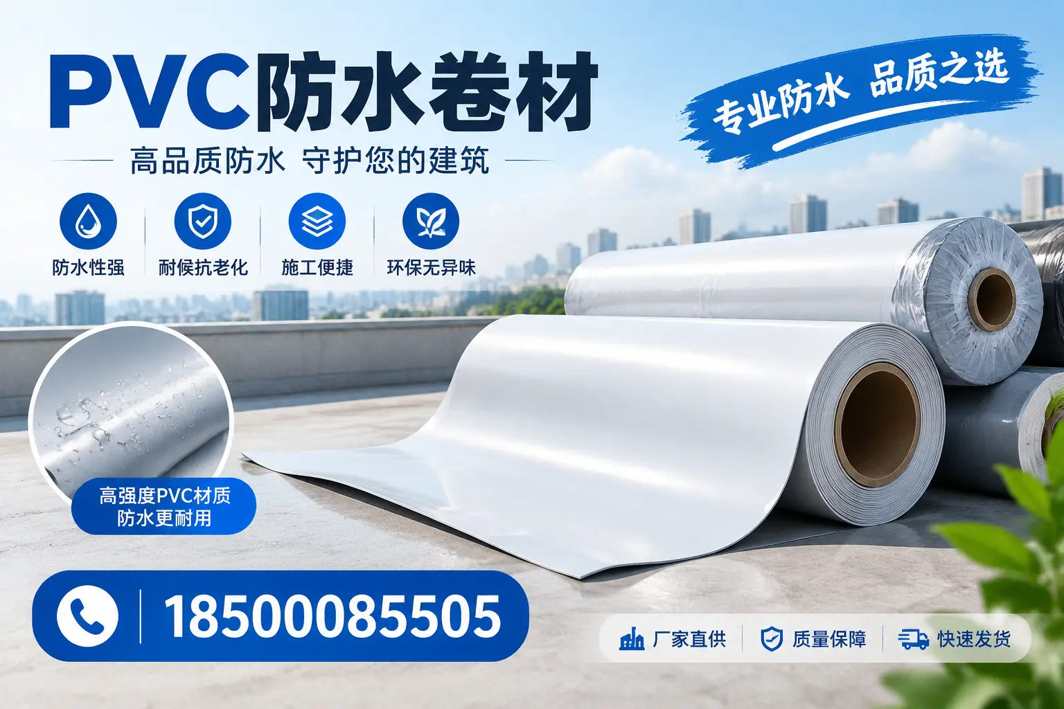 常见pvc防水卷材选型误区,孝感用户必看